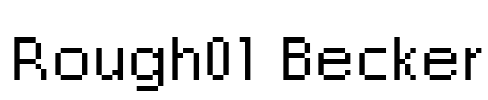 Rough01 Becker Font Image