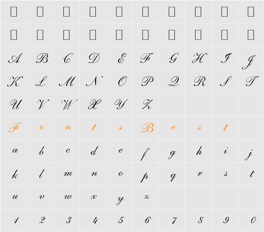 Script-S721-One Character Map