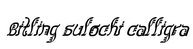 Bitling sulochi calligra Font Image