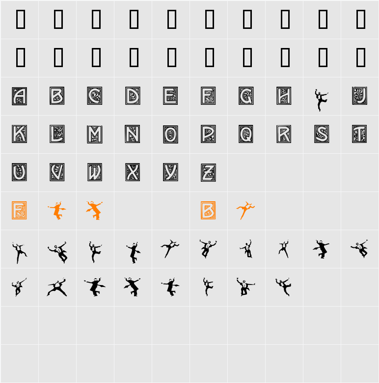 Tango Character Map