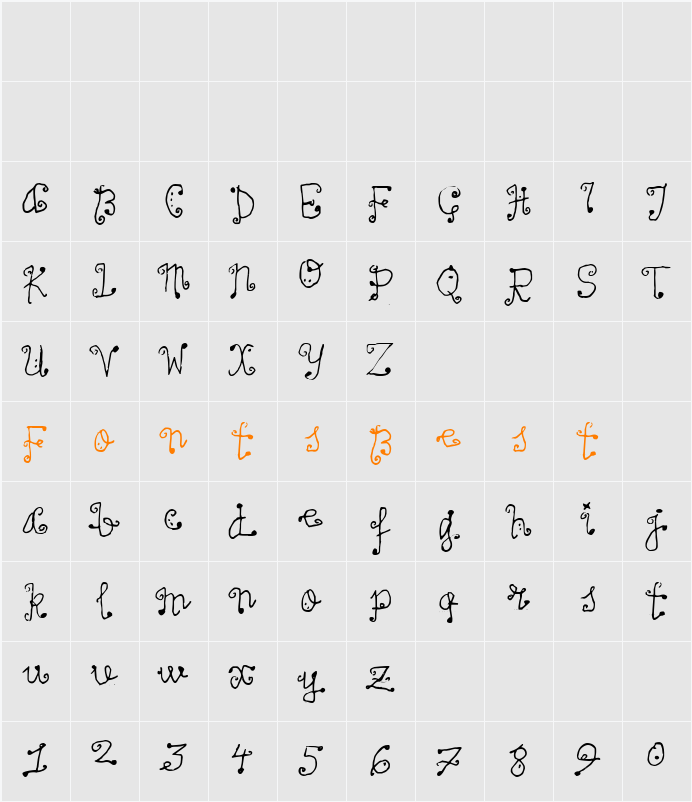Mandicho Character Map