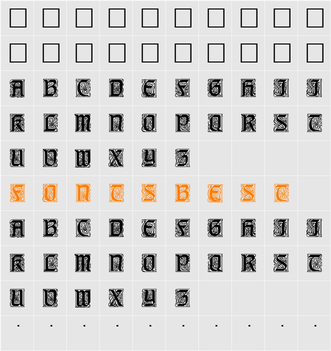 TitlingCaps Character Map