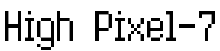 High Pixel-7 Font Image