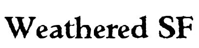 Weathered SF Font Image