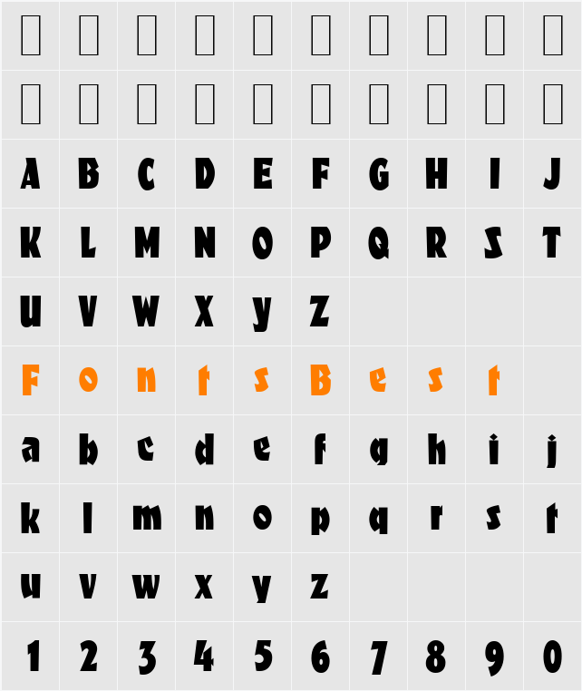 F650-Deco Character Map