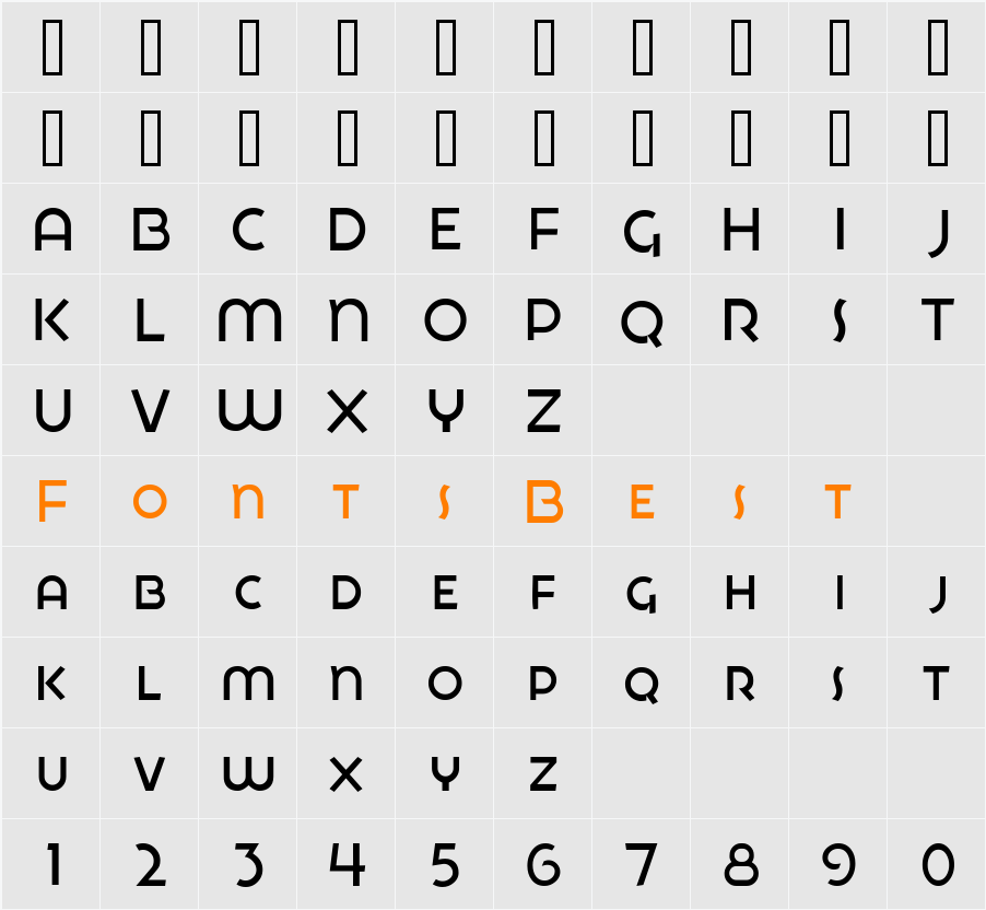 GoyaLight Character Map