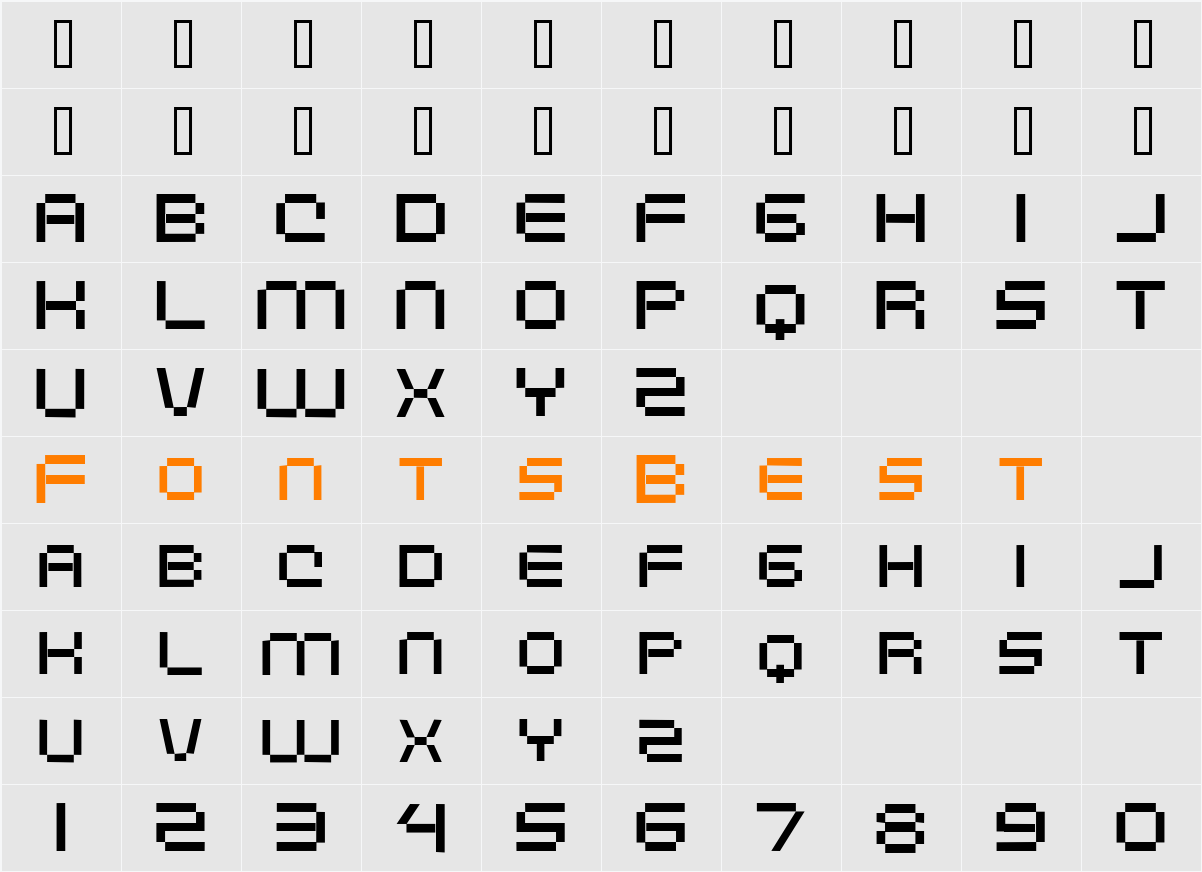 Digitalema Character Map
