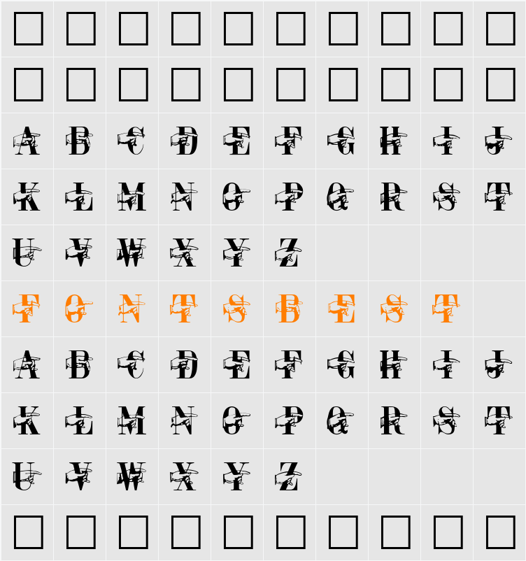 PAQUITO Character Map