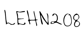 LEHN208 Font Image
