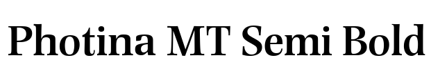 Photina MT Semi Bold