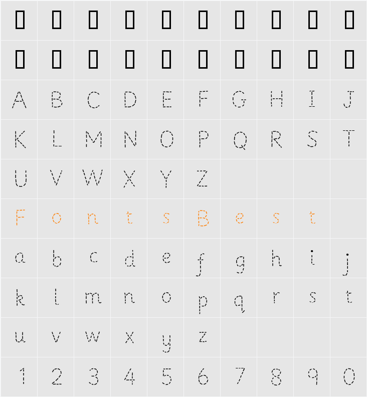 Primer Apples Character Map