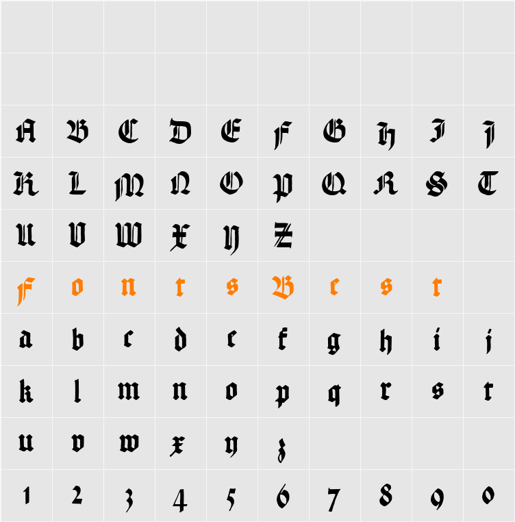 Hand Textur Character Map