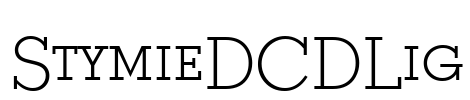 StymieDCDLig Font Image