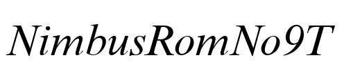 NimbusRomNo9T Font Image