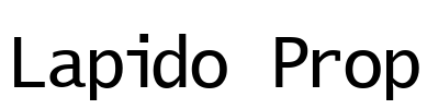 Lapido Prop Font Image