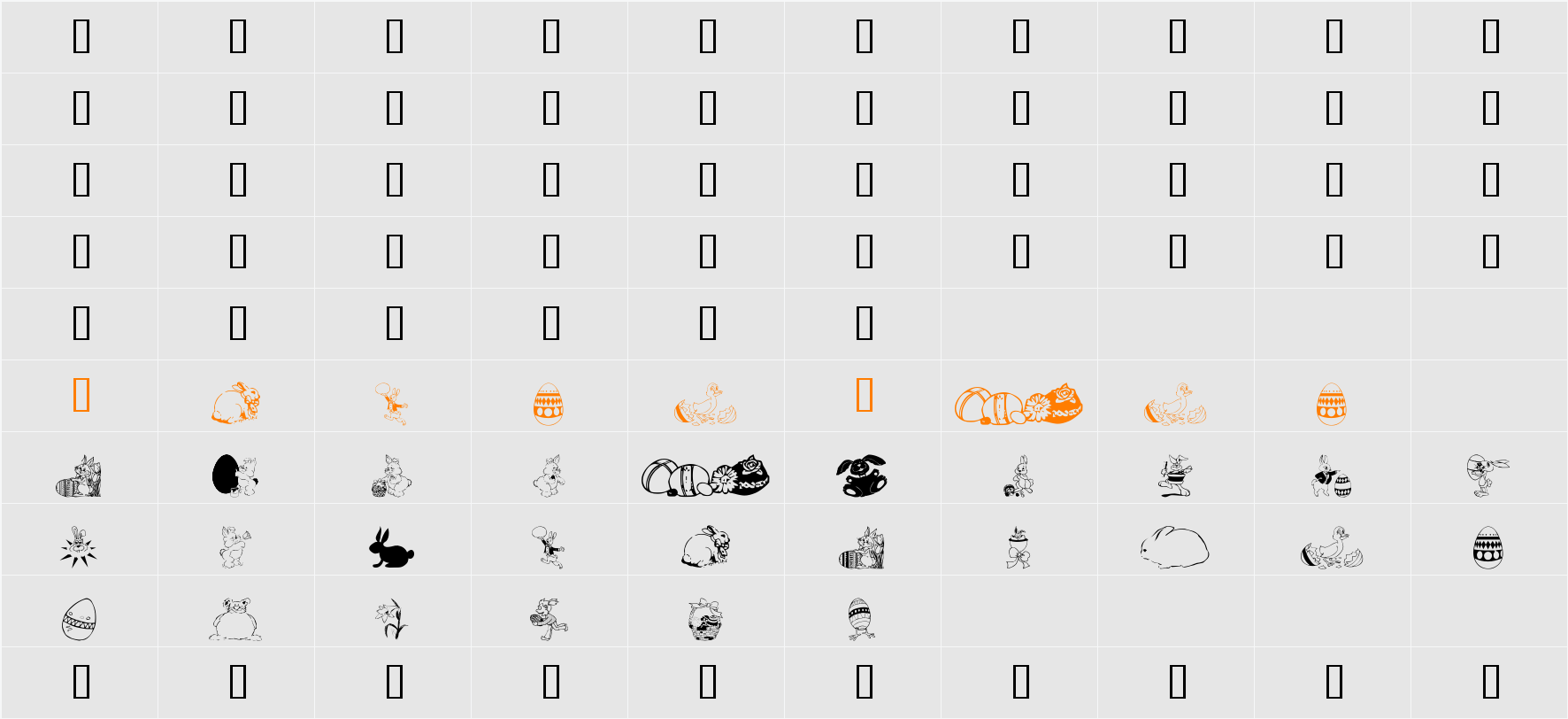 wmeaster1 Character Map