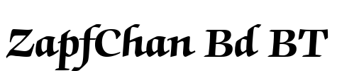 ZapfChan Bd BT Font Image
