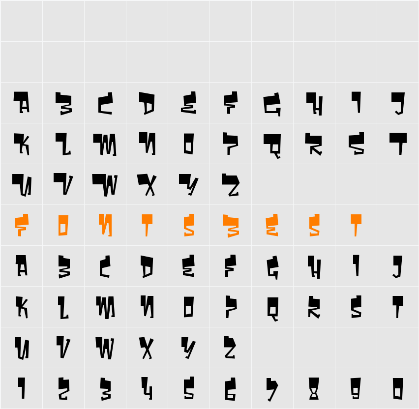 Bomr Character Map