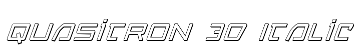 Quasitron 3D Italic Font Image