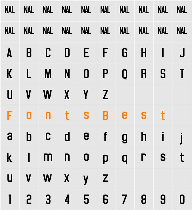 Noasarck Character Map