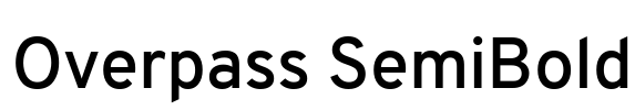 Overpass SemiBold Font Image