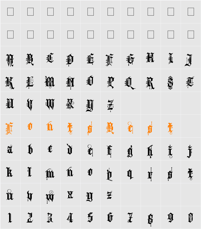 Kingthings Spike Character Map
