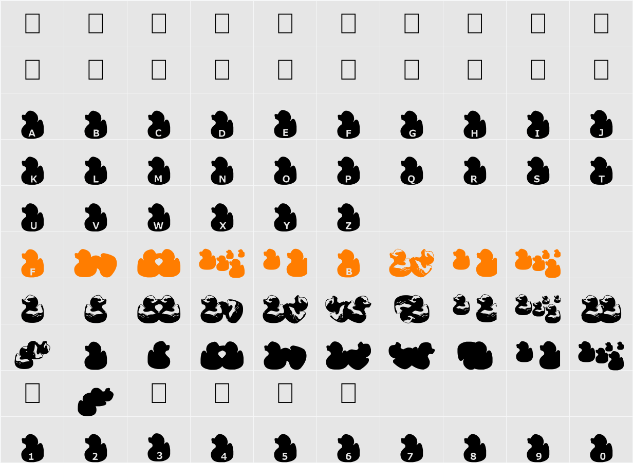 Gugli Ducky Rubber Character Map
