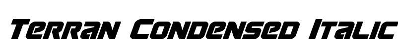 Terran Condensed Italic Font Image