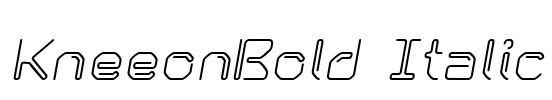 KneeonBold Italic Font Image