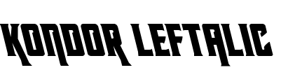 Kondor Leftalic Font Image