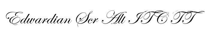 Edwardian Scr Alt ITC TT Font Image