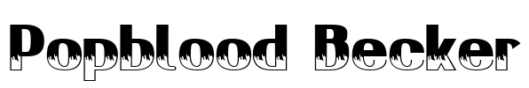 Popblood Becker Font Image