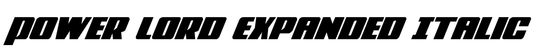 Power Lord Expanded Italic