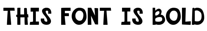 THIS FONT IS BOLD Font Image