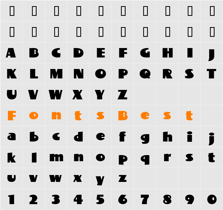 BottleKaps S Expanded Character Map