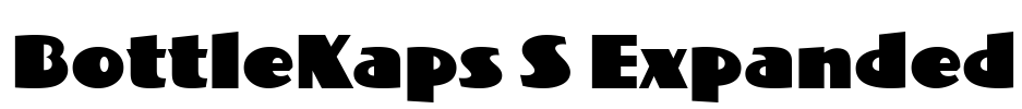 BottleKaps S Expanded Font Image
