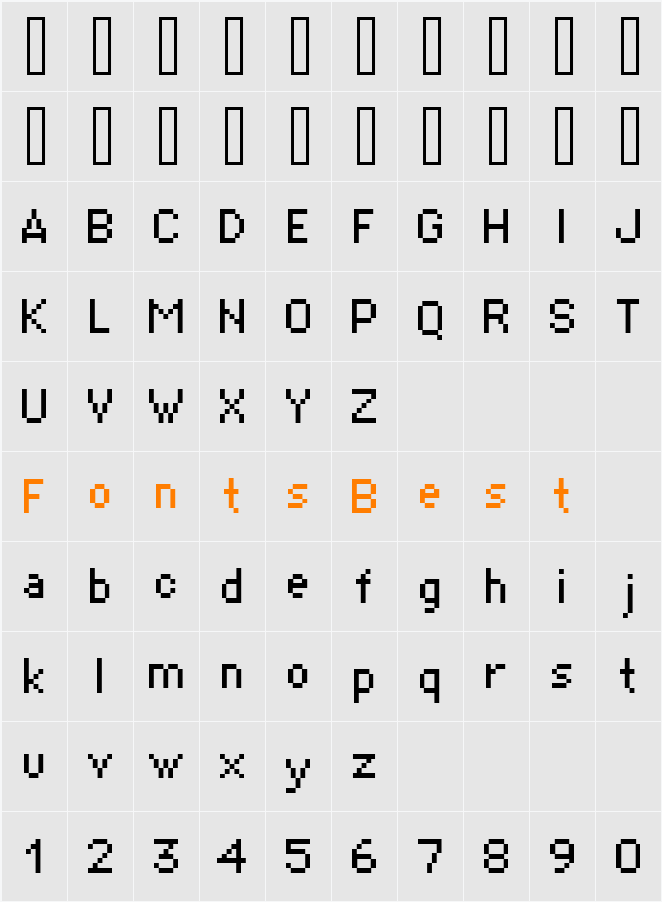 supertext Character Map