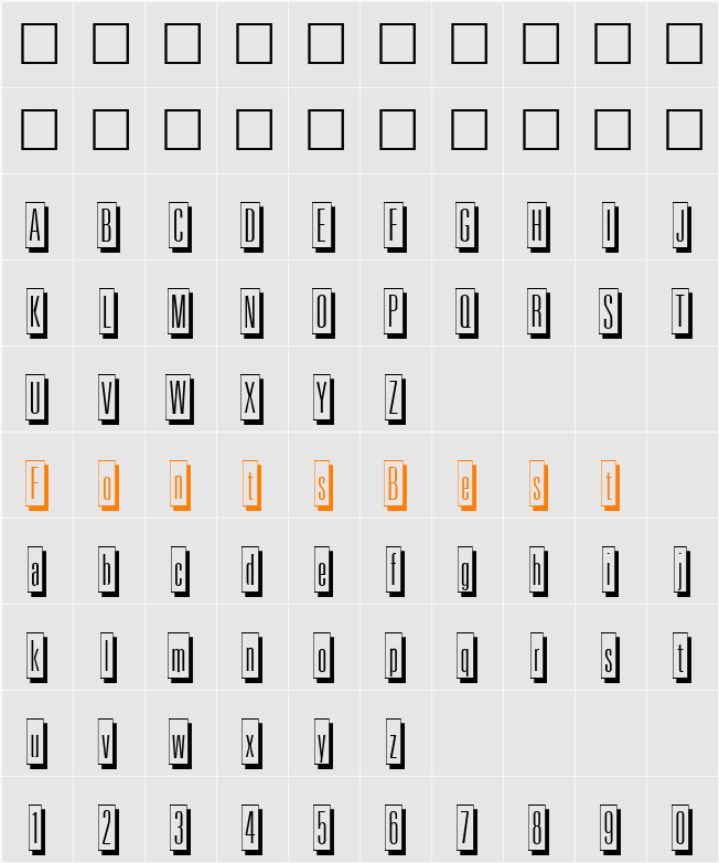 Framework Character Map