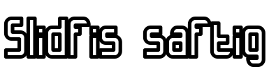 Slidfis saftig Font Image
