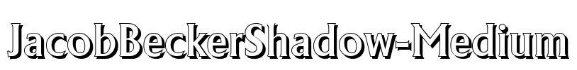 JacobBeckerShadow-Medium Font Image