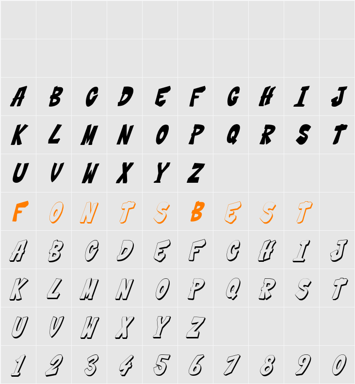 THWACK!!! Character Map