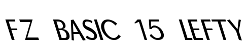 FZ BASIC 15 LEFTY Font Image