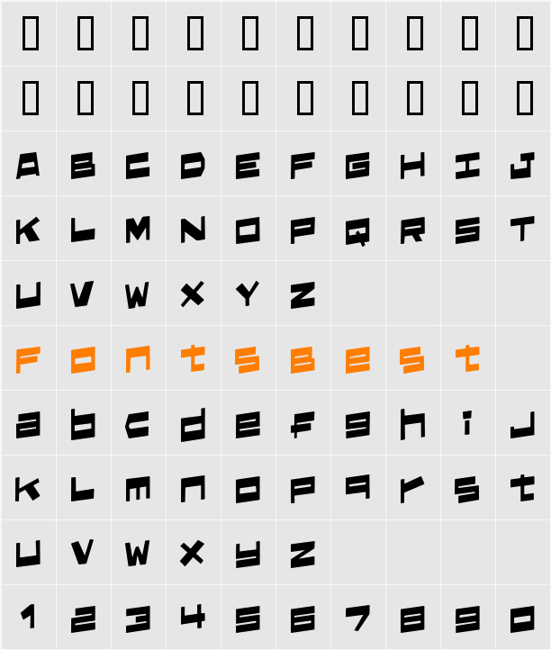 Quadric Character Map