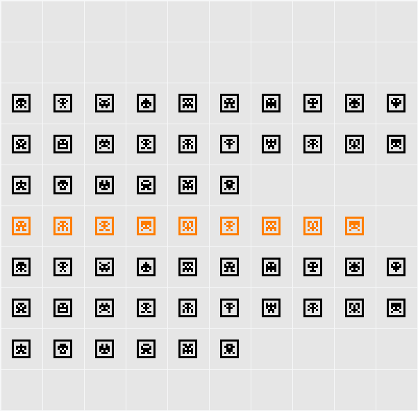 Scumskullz Box Character Map
