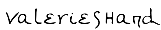 ValeriesHand Font Image