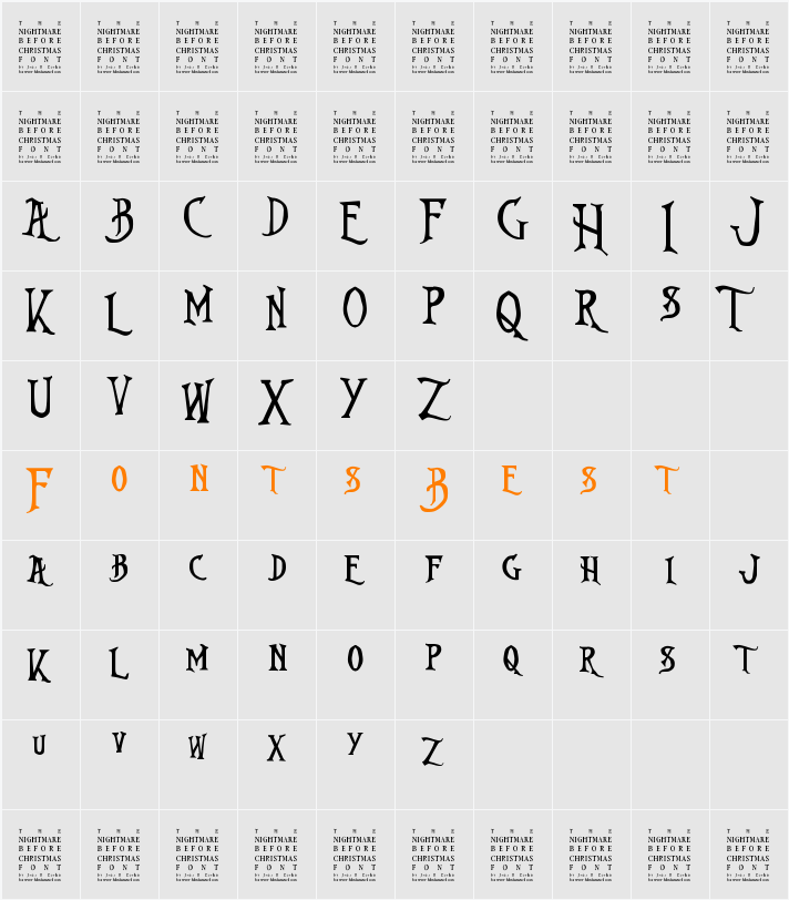 Nightmare Before Christmas Character Map
