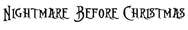 Nightmare Before Christmas Font Image
