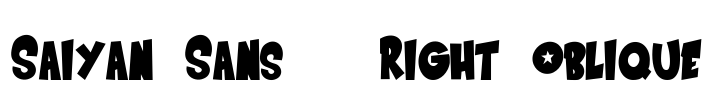 Saiyan Sans - Right Oblique Font Image