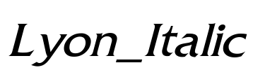 Lyon_Italic Font Image