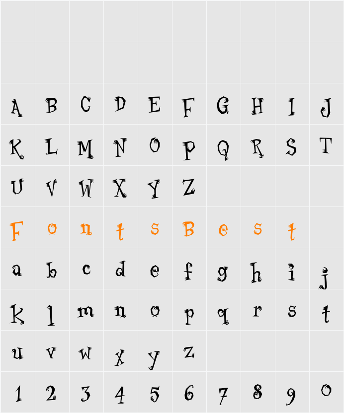 Mantisboy Character Map